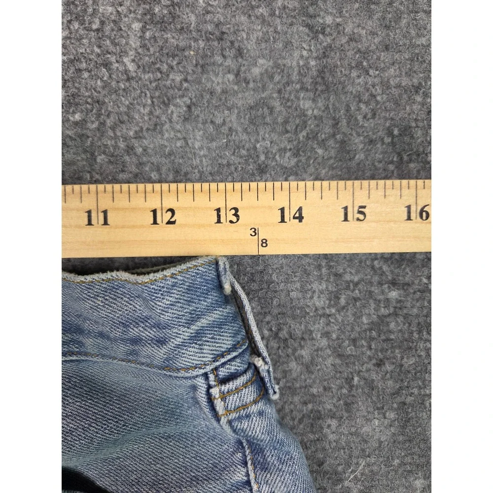 Vintage 90s Levis 501 Jeans Mens 28x34 Light Wash Blue Made In France Straight